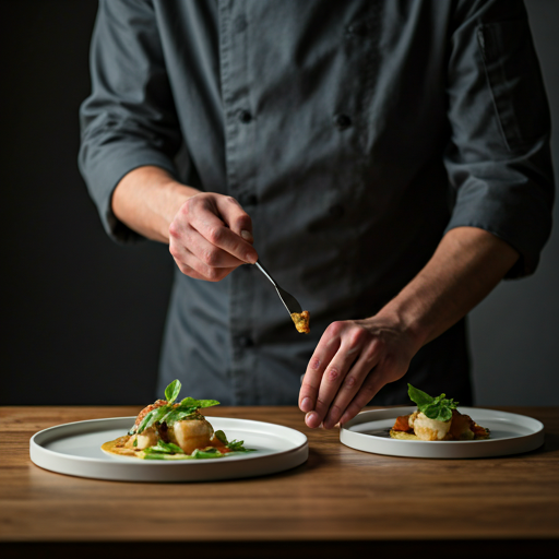 Plato servido en restaurante